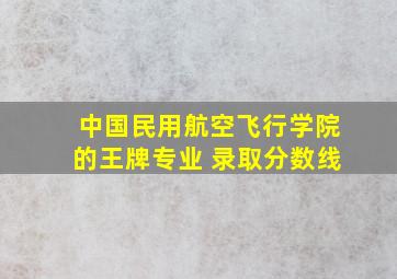 中国民用航空飞行学院的王牌专业 录取分数线